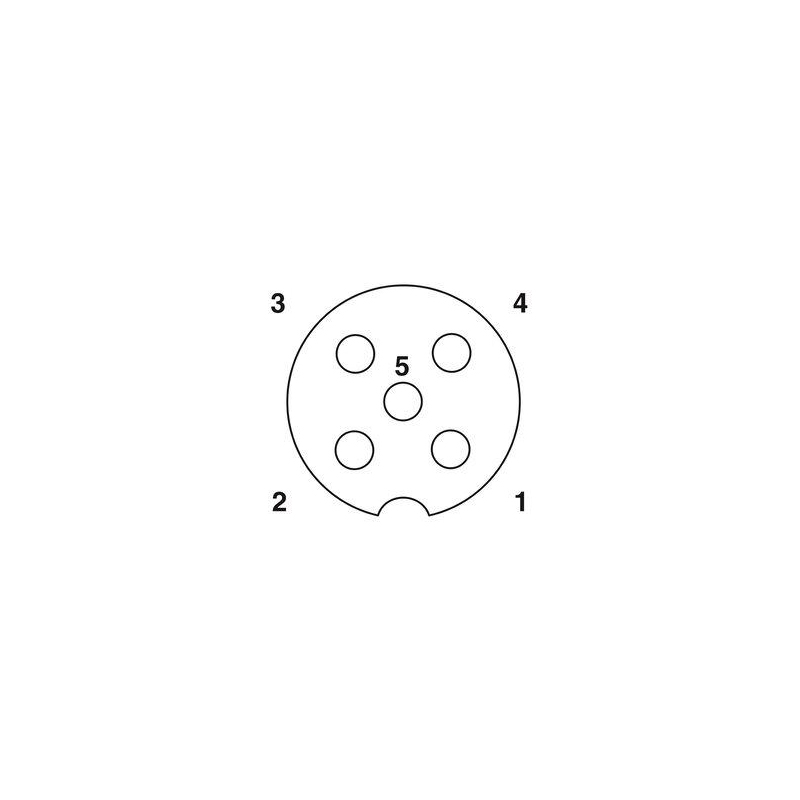 M12 5pins A code female moldable connector with shielded,brass with nickel plated screw